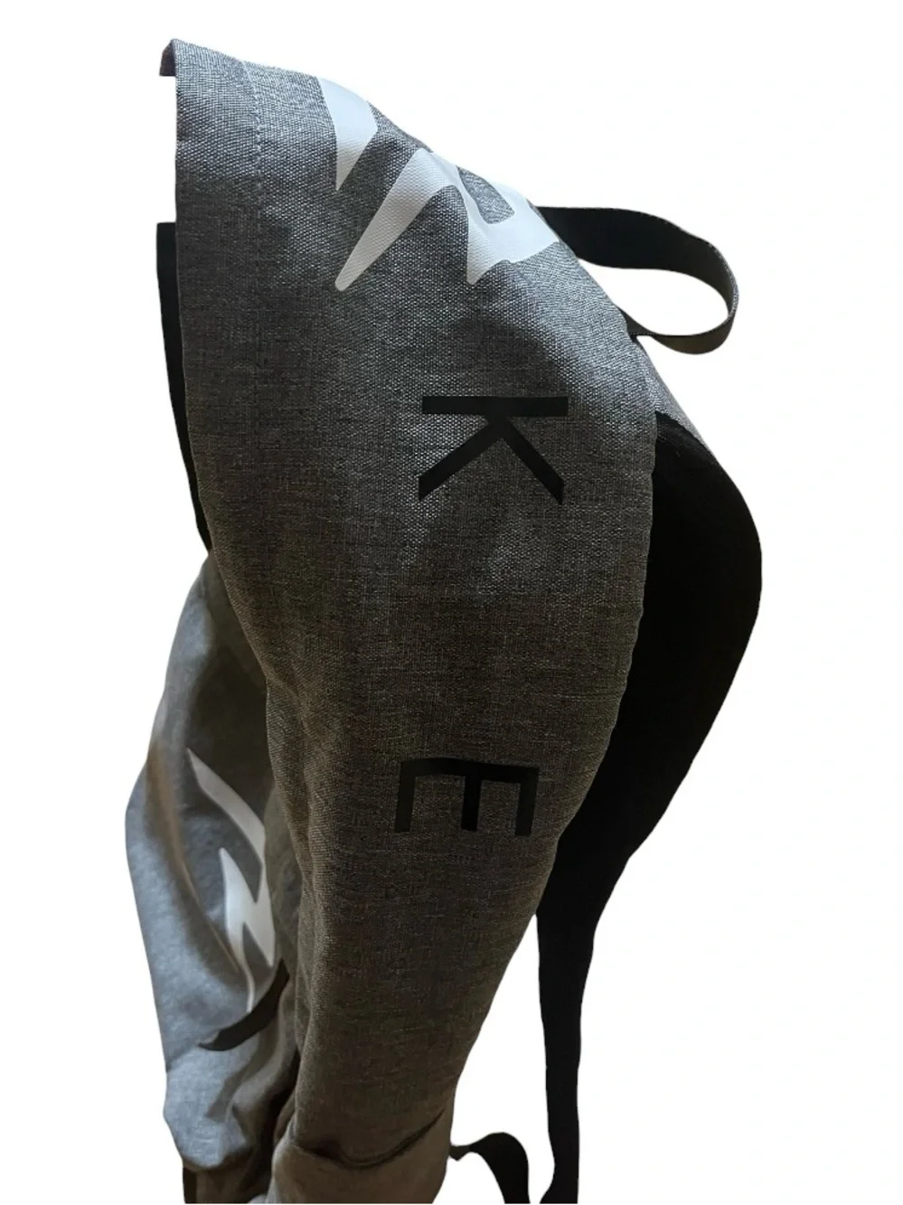Nike Gray and Black Men's Backpack with White Logo